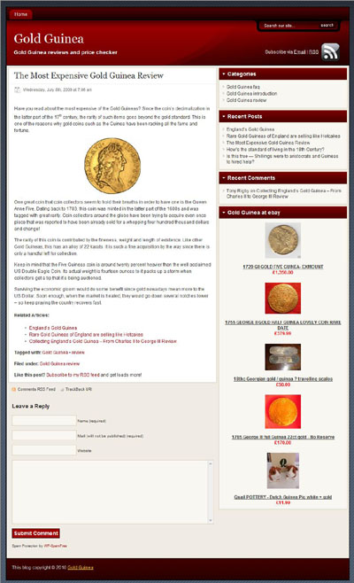 Gold Guinea's European Gold Coins Page